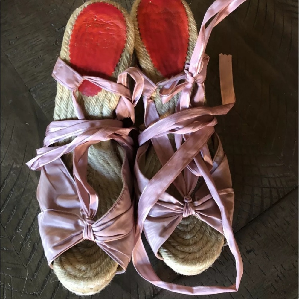 Christian Louboutin espadrille wedge sandal